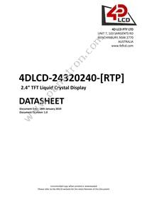 4DLCD-24320240-RTP Datasheet Cover