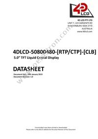 4DLCD-50800480-CTP Datasheet Cover