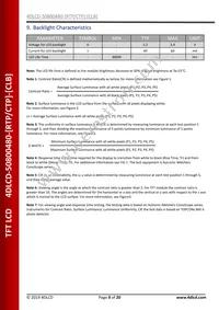 4DLCD-50800480-CTP Datasheet Page 9