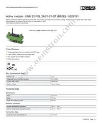 5529191 Datasheet Cover