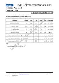 65-21-B3P-U6R2S2A7C-2T8-AM Datasheet Page 3