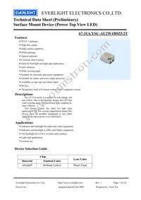 67-31A/YSC-AU2W1B9Z5/2T Datasheet Cover