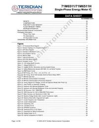 71M6511-IGTR/F Datasheet Page 4