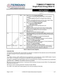 71M6511-IGTR/F Datasheet Page 21