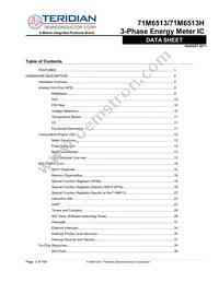 71M6513-IGTR/F Datasheet Page 2