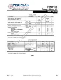 71M6515H-IGTR/F Datasheet Page 4