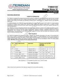 71M6515H-IGTR/F Datasheet Page 15