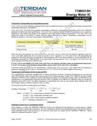 71M6515H-IGTR/F Datasheet Page 23