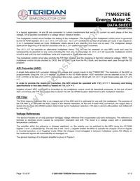 71M6521BE-IGTR/F Datasheet Page 10