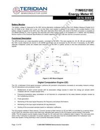 71M6521BE-IGTR/F Datasheet Page 12