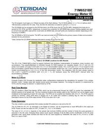 71M6521BE-IGTR/F Datasheet Page 13