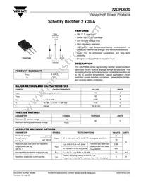 72CPQ030 Datasheet Cover