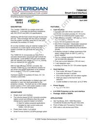 73S8010C-IMR/F Datasheet Cover