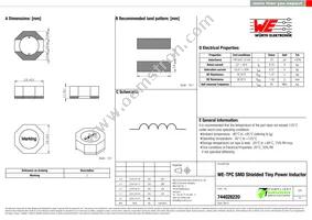 744028220 Datasheet Cover