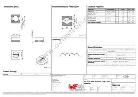 744031100 Datasheet Cover