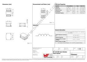 74404020033 Datasheet Cover