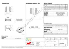 74404052033 Datasheet Cover