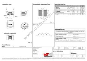 7440450015 Datasheet Cover