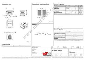 7440450027 Datasheet Cover