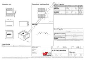 74406043012 Datasheet Cover