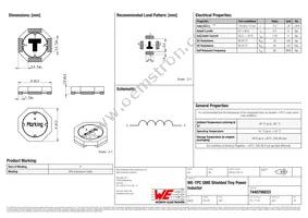 7440700033 Datasheet Cover