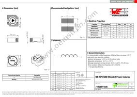 74408941035 Datasheet Cover