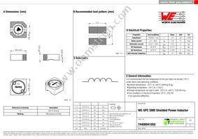 74408941050 Datasheet Cover