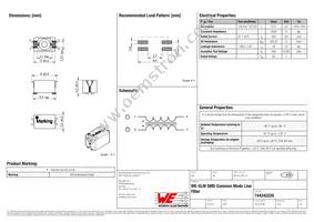 744242220 Datasheet Cover