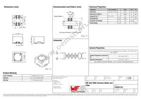 744281101 Datasheet Cover