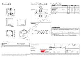 744284101 Datasheet Cover