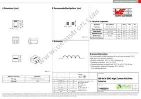 744302010 Datasheet Cover