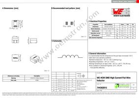 744302015 Datasheet Cover