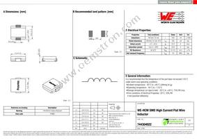 744304022 Datasheet Cover