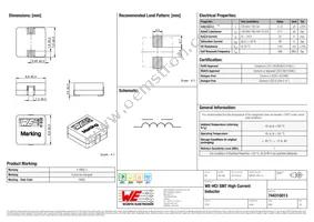 744310013 Datasheet Cover