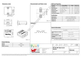 744310150 Datasheet Cover