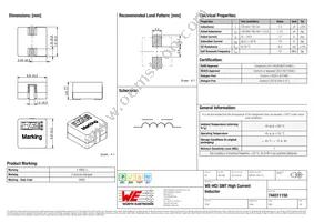 744311150 Datasheet Cover