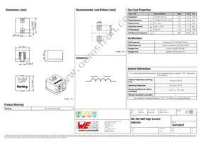 744316047 Datasheet Cover