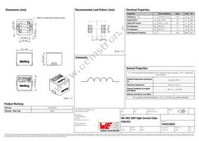 7443310033 Datasheet Cover