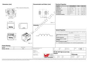 7443310100 Datasheet Cover