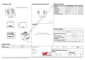 7443310390 Datasheet Cover