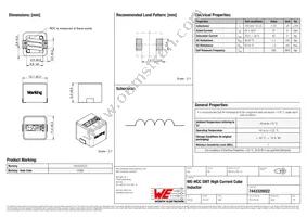 7443320022 Datasheet Cover