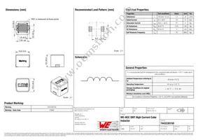 7443330150 Datasheet Cover