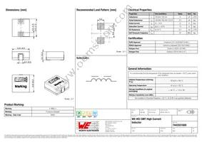 7443551600 Datasheet Cover