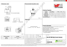 7443631500 Datasheet Cover