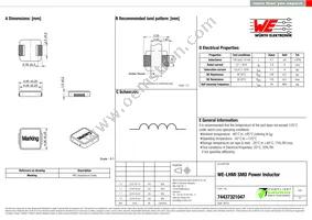 74437321047 Datasheet Cover