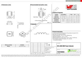 74437356022 Datasheet Cover