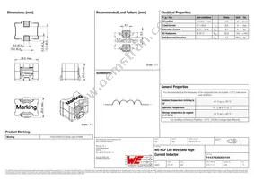 74437429203101 Datasheet Cover