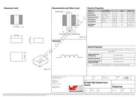 74438323100 Datasheet Cover