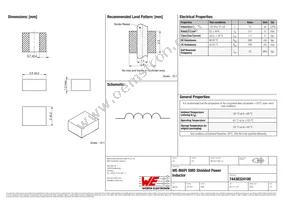 74438324100 Datasheet Cover