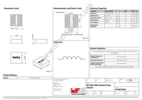 74438333022 Datasheet Cover